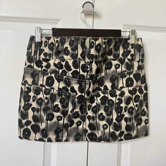 Cheap Monday Barbie Mini Skirt Womens S Leopard Print Floral Skate Emo Grunge - Picture 2 of 9